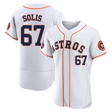 Jairo Solis Men's Authentic Houston Astros White 2022 World Series Champions Home Jersey