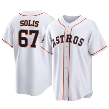 Jairo Solis Men's Replica Houston Astros White 2022 World Series Home Jersey