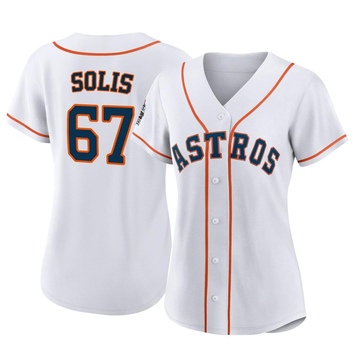 Jairo Solis Women's Authentic Houston Astros White 2022 World Series Home Jersey