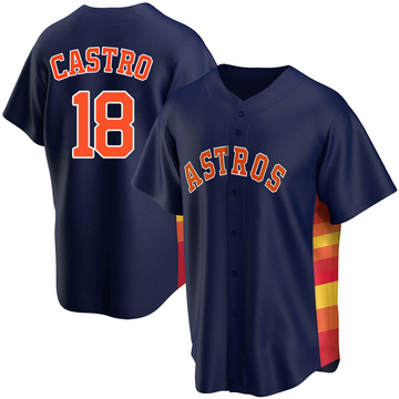 Jason Castro Men's Replica Houston Astros Navy Alternate Jersey