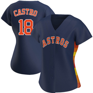 Jason Castro Women's Authentic Houston Astros Navy Alternate Jersey