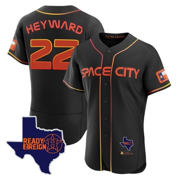 Jason Heyward Men's Authentic Houston Astros Black 2023 Space City Ready 2 Reign Flex Base Jersey