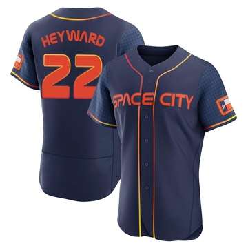 Jason Heyward Men's Authentic Houston Astros Navy 2022 City Connect Jersey