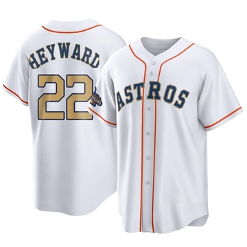 Jason Heyward Men's Replica Houston Astros Gold White 2023 Collection Jersey