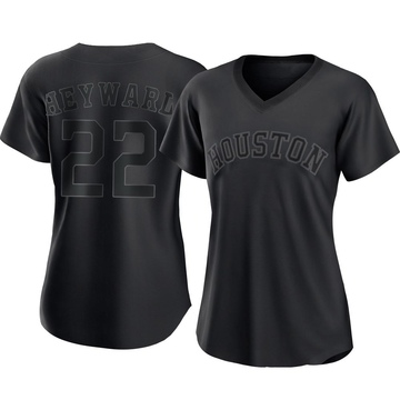 Jason Heyward Women's Authentic Houston Astros Black Pitch Fashion Jersey