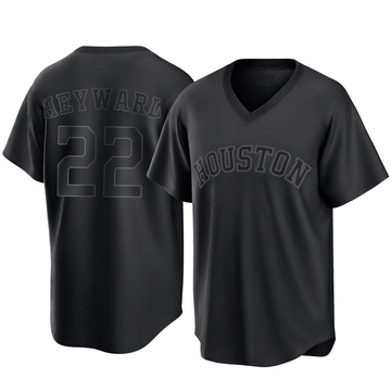 Jason Heyward Youth Replica Houston Astros Black Pitch Fashion Jersey