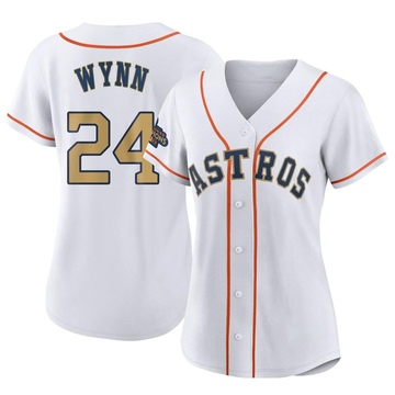 Jimmy Wynn Women's Replica Houston Astros Gold White 2023 Collection Jersey