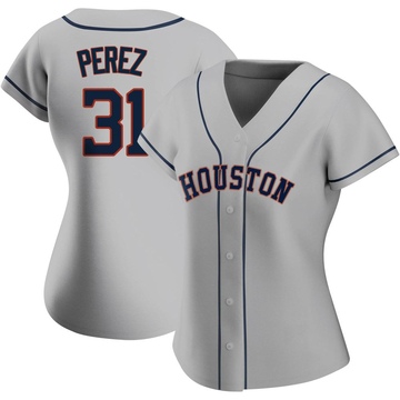 Joe Perez Women's Authentic Houston Astros Gray Road 2020 Jersey