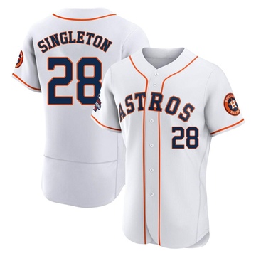 Jon Singleton Men's Authentic Houston Astros White 2022 World Series Champions Home Jersey