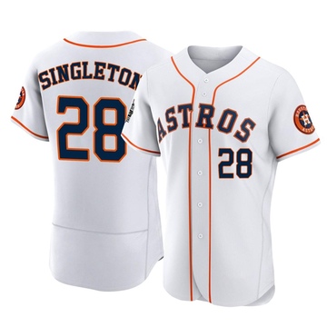 Jon Singleton Men's Authentic Houston Astros White 2022 World Series Home Jersey