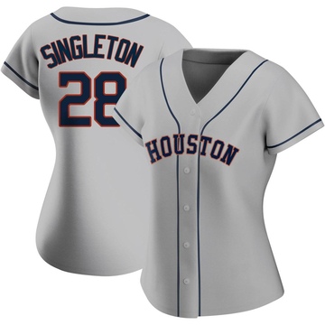 Jon Singleton Women's Authentic Houston Astros Gray Road 2020 Jersey