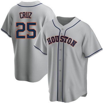 Jose Cruz Jr. Men's Replica Houston Astros Gray Road Jersey