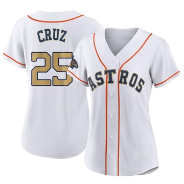 Jose Cruz Jr. Women's Authentic Houston Astros Gold White 2023 Collection Jersey