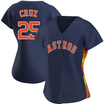 Jose Cruz Jr. Women's Authentic Houston Astros Navy Alternate Jersey