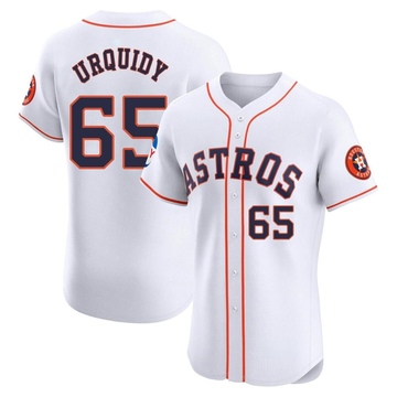 Jose Urquidy Men's Elite Houston Astros White Home Patch Jersey