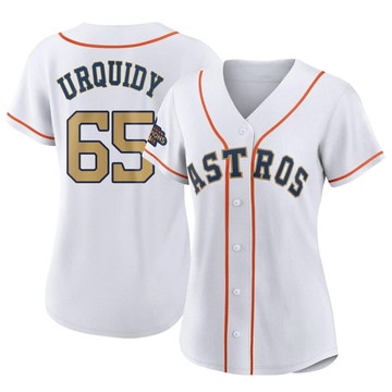 Jose Urquidy Women's Authentic Houston Astros Gold White 2023 Collection Jersey