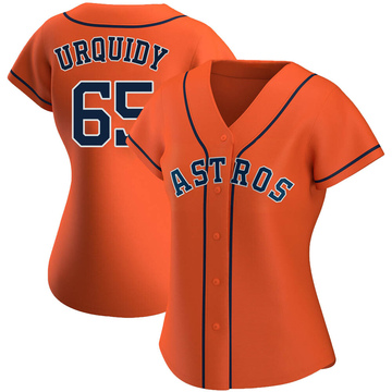 Jose Urquidy Women's Authentic Houston Astros Orange Alternate Jersey