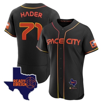 Josh Hader Men's Authentic Houston Astros Black 2023 Space City Ready 2 Reign Flex Base Jersey