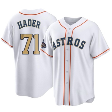 Josh Hader Men's Replica Houston Astros Gold White 2023 Collection Jersey