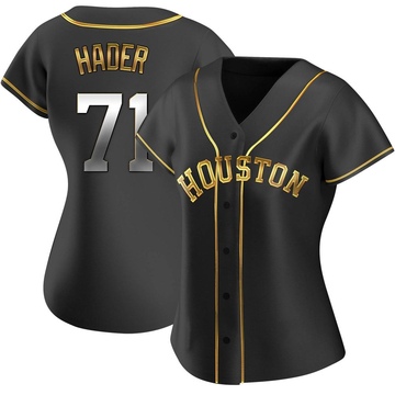 Josh Hader Women's Replica Houston Astros Black Golden Alternate Jersey