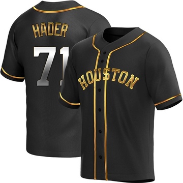 Josh Hader Youth Replica Houston Astros Black Golden Alternate Jersey