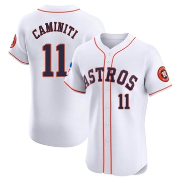 Ken Caminiti Men's Elite Houston Astros White Home Patch Jersey