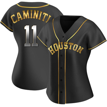 Ken Caminiti Women's Replica Houston Astros Black Golden Alternate Jersey