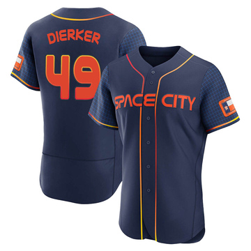 Larry Dierker Men's Authentic Houston Astros Navy 2022 City Connect Jersey