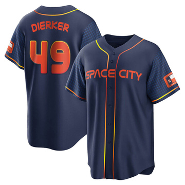 Larry Dierker Men's Replica Houston Astros Navy 2022 City Connect Jersey