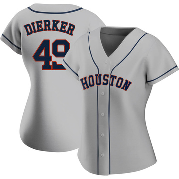 Larry Dierker Women's Authentic Houston Astros Gray Road 2020 Jersey