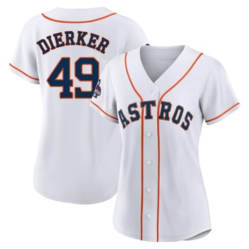 Larry Dierker Women's Authentic Houston Astros White 2022 World Series Champions Home Jersey