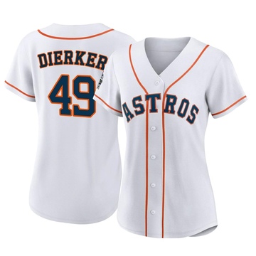 Larry Dierker Women's Authentic Houston Astros White 2022 World Series Home Jersey