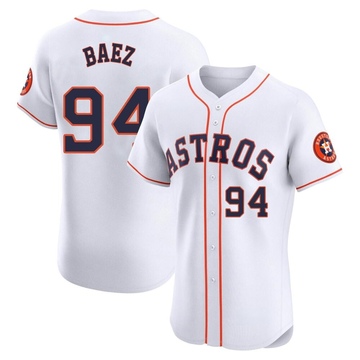 Luis Baez Men's Elite Houston Astros White Home Jersey