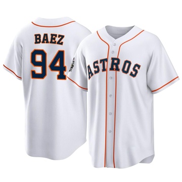 Luis Baez Men's Replica Houston Astros White 2022 World Series Home Jersey