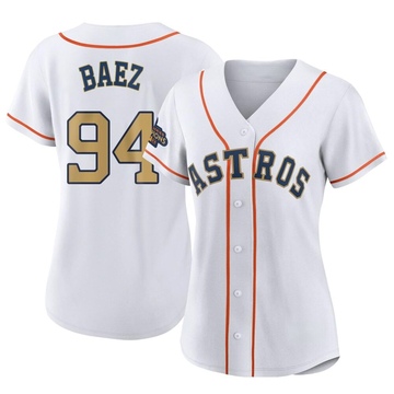 Luis Baez Women's Authentic Houston Astros Gold White 2023 Collection Jersey