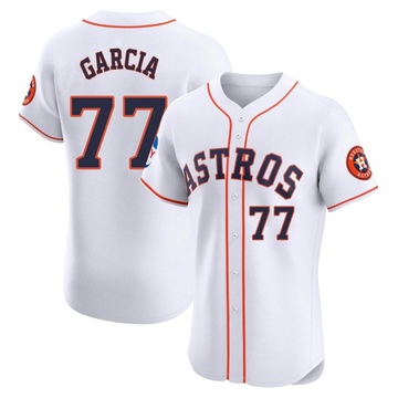 Luis Garcia Men's Elite Houston Astros White Home Patch Jersey