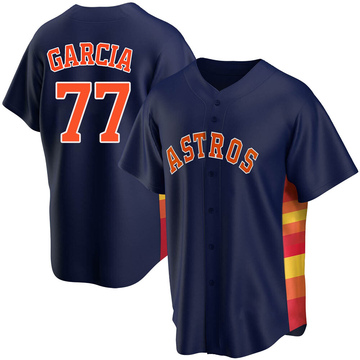 Luis Garcia Men's Replica Houston Astros Navy Alternate Jersey