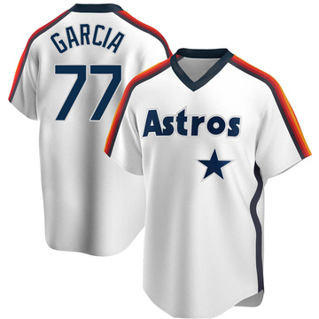 Luis Garcia Youth Replica Houston Astros White Home Cooperstown Collection Team Jersey