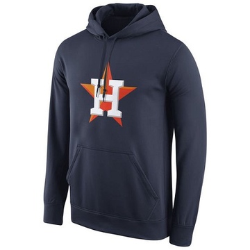 Men's Houston Astros Navy Logo Performance Pullover Hoodie -