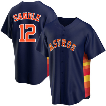 Michael Sandle Men's Replica Houston Astros Navy Alternate Jersey