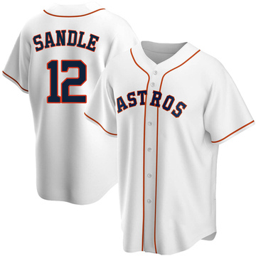 Michael Sandle Men's Replica Houston Astros White Home Jersey