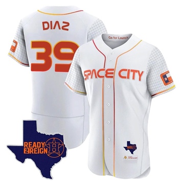 Miguel Diaz Men's Authentic Houston Astros White 2023 Space City Ready 2 Reign Flex Base Jersey