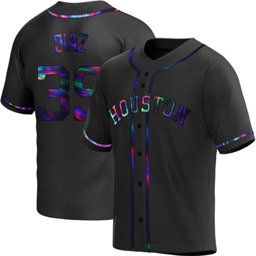 Miguel Diaz Men's Replica Houston Astros Black Holographic Alternate Jersey