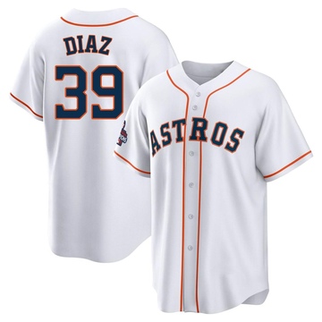 Miguel Diaz Men's Replica Houston Astros White 2022 World Series Champions Home Jersey