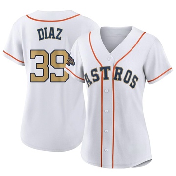 Miguel Diaz Women's Authentic Houston Astros Gold White 2023 Collection Jersey