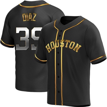 Miguel Diaz Youth Replica Houston Astros Black Golden Alternate Jersey