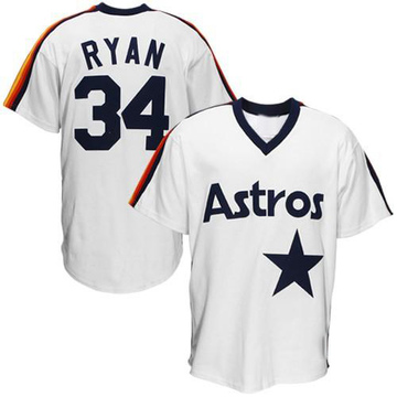 Nolan Ryan Men's Replica Houston Astros White Throwback Jersey