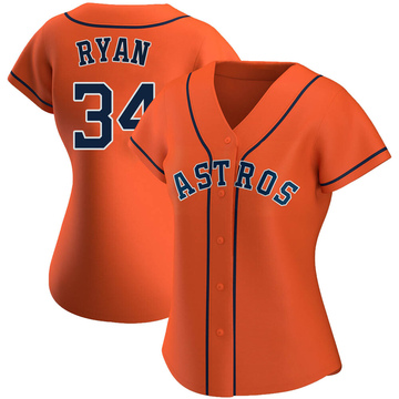 Nolan Ryan Women's Authentic Houston Astros Orange Alternate Jersey