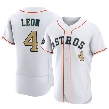 Pedro Leon Men's Authentic Houston Astros Gold White 2023 Collection Jersey