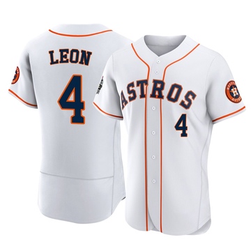 Pedro Leon Men's Authentic Houston Astros White 2022 World Series Home Jersey